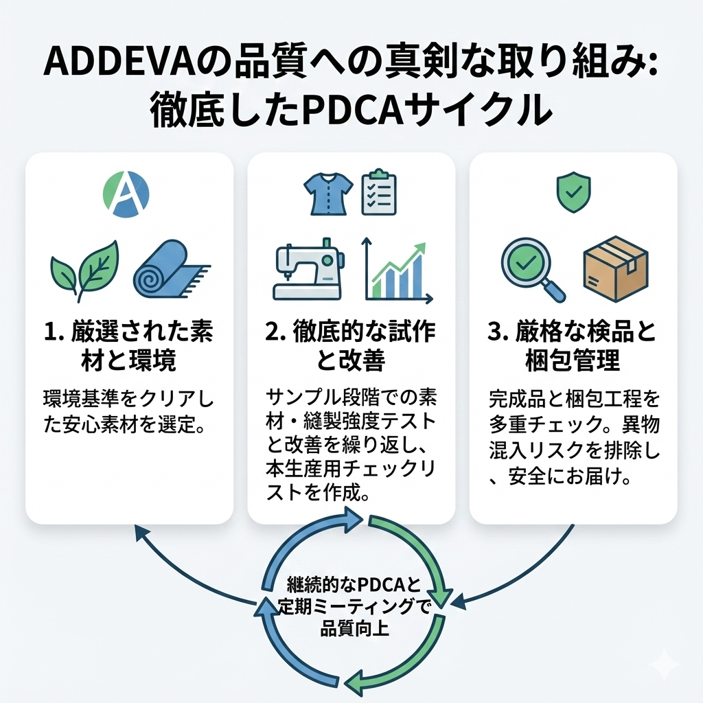 品質管理・検品のPDCA（イメージ）